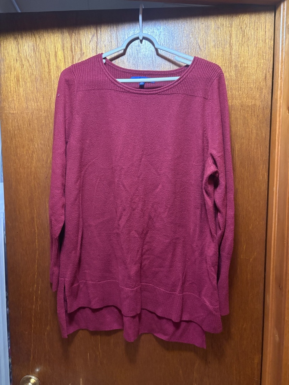 Apt. 9 Long Sleeve Raspberry Red Sweater